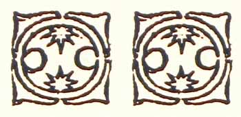Fregio della bottega Soresini (VIANINI TOLOMEI 1991, tav. II, seconda serie, terzo ferro)