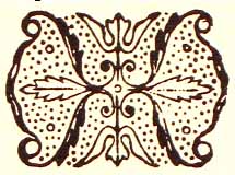 Schema di decorazione  mille points per compartimenti del dorso (MACCHI F. - MACCHI L. 2002, p. 310)