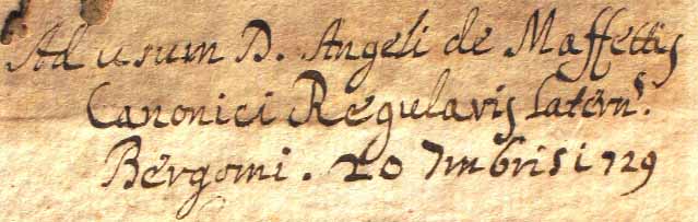 segnatura Cinq. 5 10, dettaglio