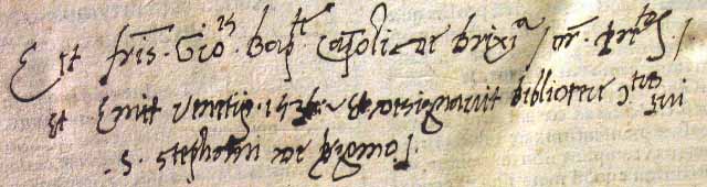 segnatura Cinq. 6 873, dettaglio