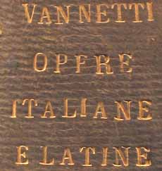 Monza, Biblioteca civica, Opere italiane e latine del cav. Clementino Vannetti
