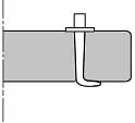 Schema di tenone con piastra stabilizzante fissata sul piatto posteriore dellasse