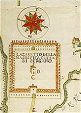 Mappa del Lazzaretto di Bergamo, sec. XVIII (cartografia).